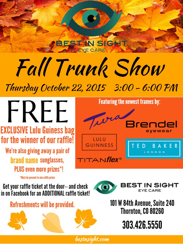 Fall trunk show brochure for October month